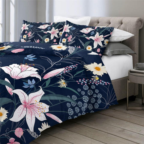 Image of Orchid Flowers Comforter Set - Beddingify