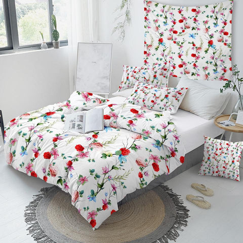 Image of Floral Themed Comforter Set - Beddingify