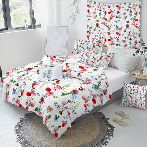 Image of Floral Themed Bedding Set - Beddingify