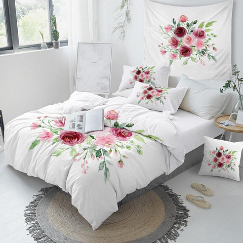 Image of Pastel Rose Comforter Set - Beddingify