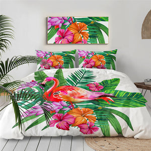 Tropical Pink Flamingo Bedding Set - Beddingify