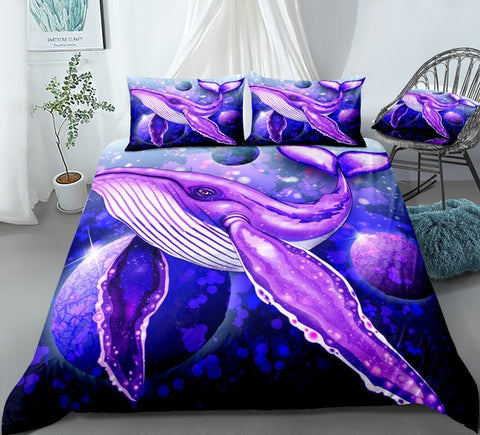 Image of Purple Whale Bedding Set - Beddingify