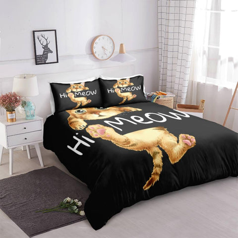 Image of Meow Cat Comforter Set - Beddingify