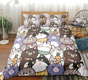 Animal Cartoon Kids Bedding Set - Beddingify