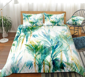 Palm Trees Painting Bedding Set - Beddingify