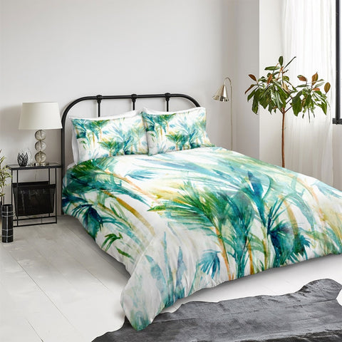 Image of Palm Trees Painting Bedding Set - Beddingify