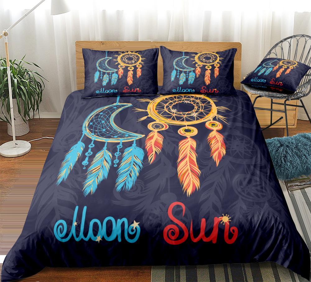 Dreamcatcher Sun And Moon Comforter Set - Beddingify