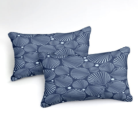 Image of Blue Shells Bedding Set - Beddingify