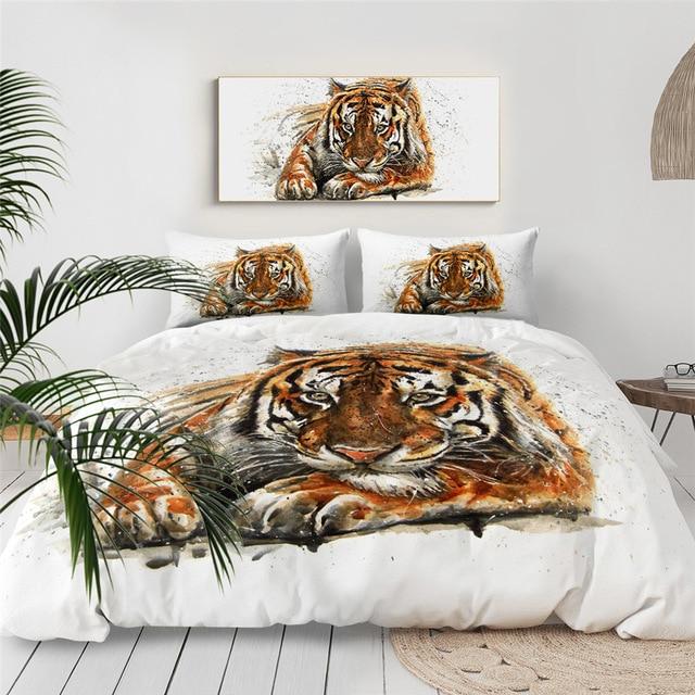 Tiger Painting Comforter Set - Beddingify