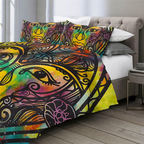 Image of Abstract Ancient Mandala Comforter Set - Beddingify