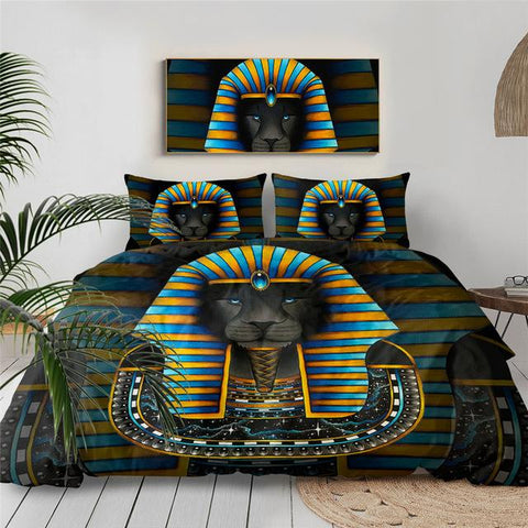 Image of Ancient Egpyt Pharaoh Comforter Set - Beddingify