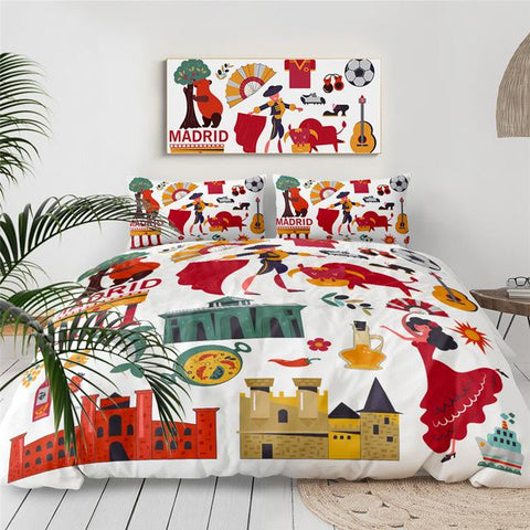 Image of Spanish Traditional Symbols Comforter Set - Beddingify