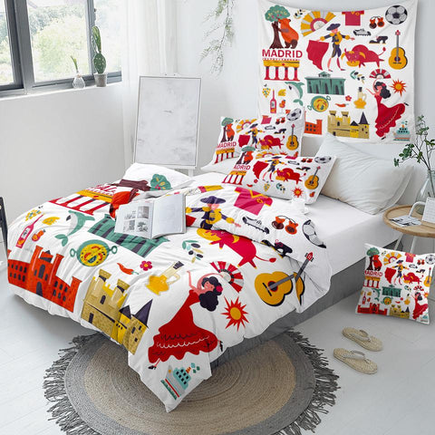 Image of Spanish Traditional Symbols Comforter Set - Beddingify