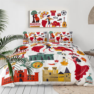 Spanish Traditional Symbols Comforter Set - Beddingify