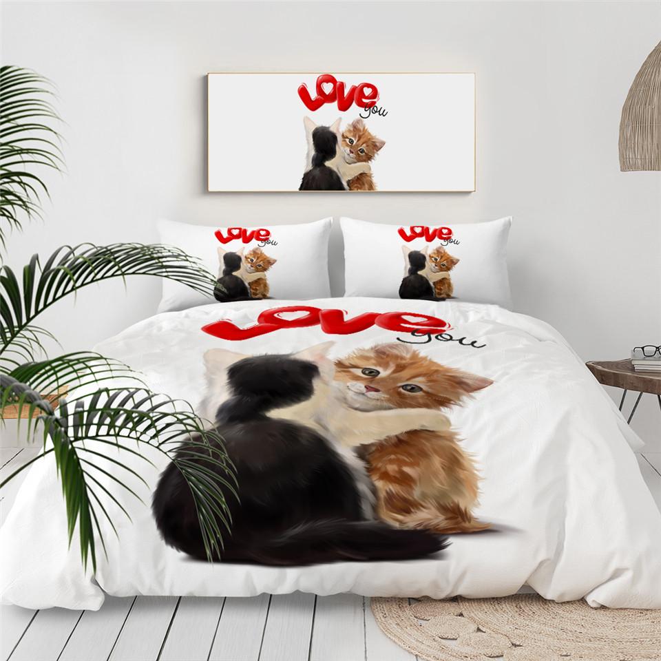 Cat Love Comforter Set - Beddingify