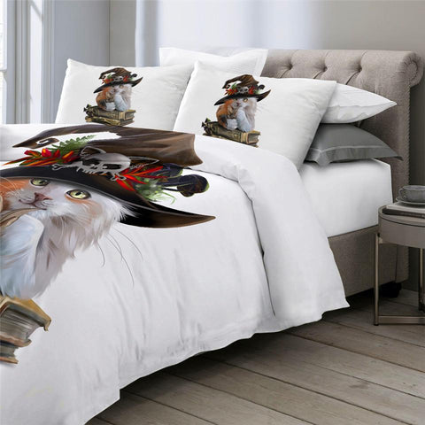 Image of Cat Witch Comforter Set - Beddingify