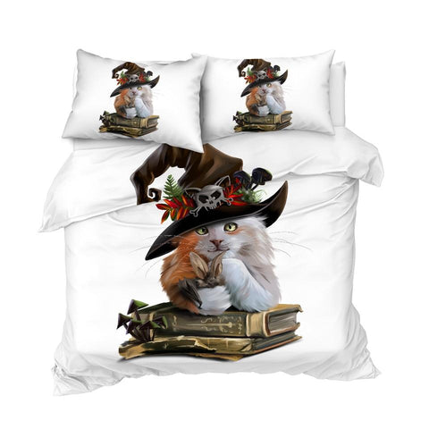 Image of Cat Witch Comforter Set - Beddingify