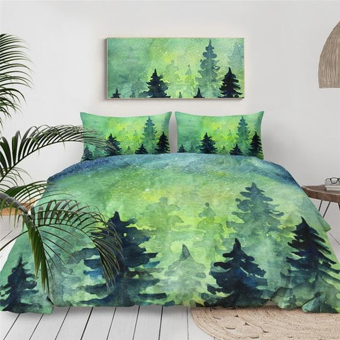 Image of Fir Forest Comforter Set - Beddingify