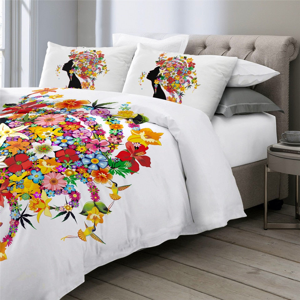 Colorful Floral Girl Bedding Set - Beddingify