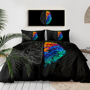 Colorful Human Brain Bedding Set - Beddingify