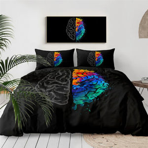 Colorful Human Brain Comforter Set - Beddingify