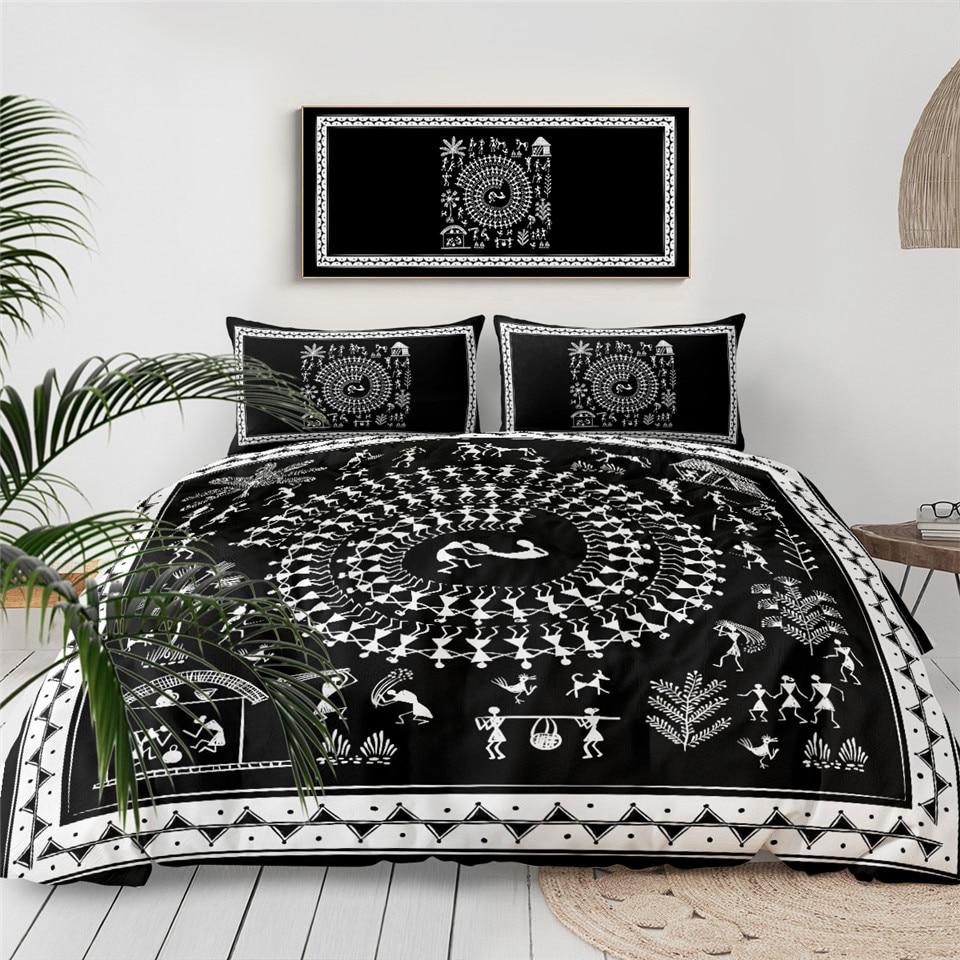 Black Ancient Tribal Art  Comforter Set - Beddingify
