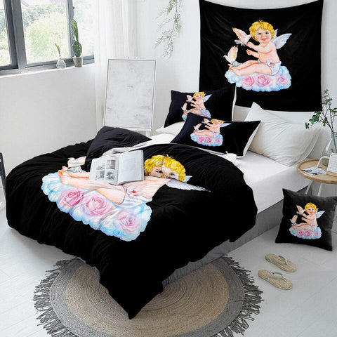 Image of Angel Cupid Comforter Set - Beddingify