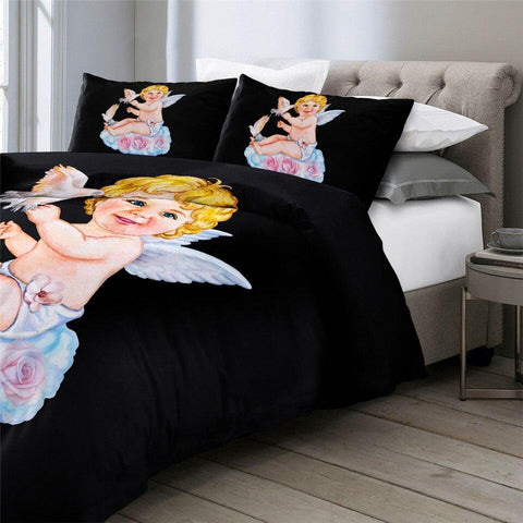 Image of Angel Cupid Comforter Set - Beddingify