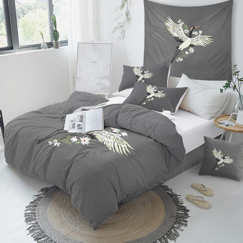 Image of Crane Comforter Set - Beddingify