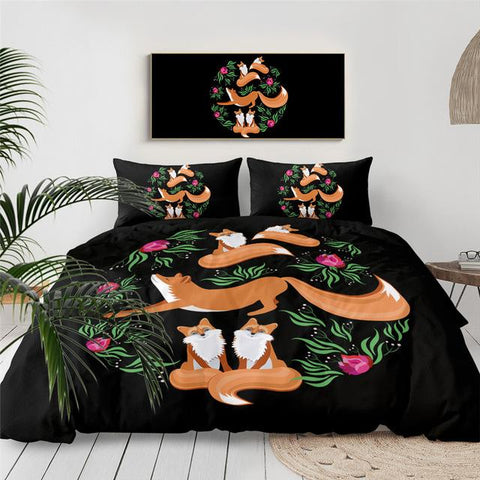 Image of Cute Fox Comforter Set - Beddingify