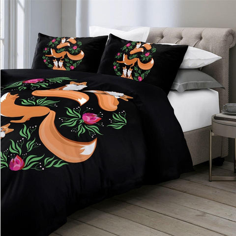 Image of Cute Fox Comforter Set - Beddingify