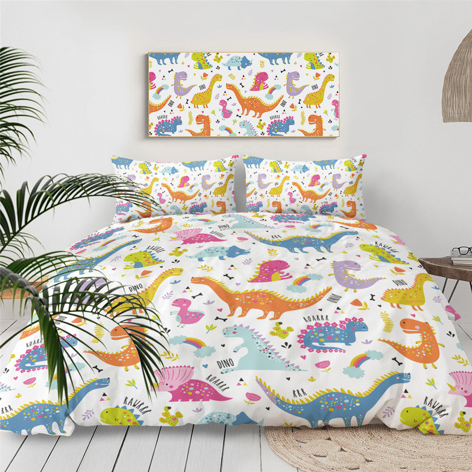 Cute Dinosaur Bedding Set for Kids - Beddingify