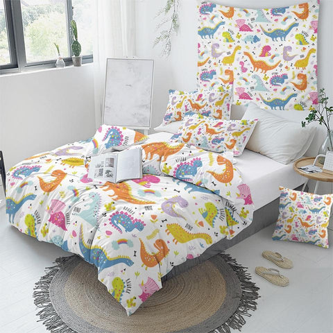 Image of Cute Dinosaur Comforter Set for Kids - Beddingify