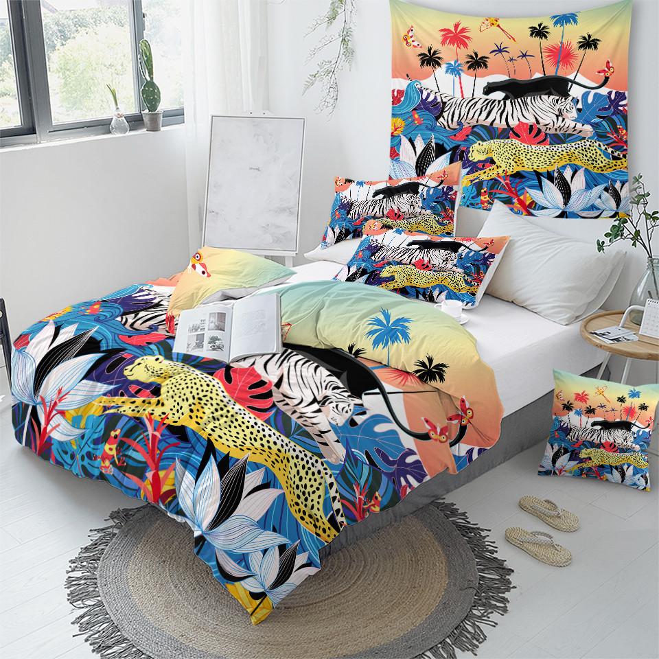 Cheetah And Tiger Comforter Set - Beddingify