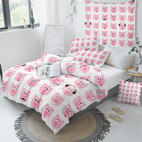 Image of Pig Pink Comforter Set - Beddingify