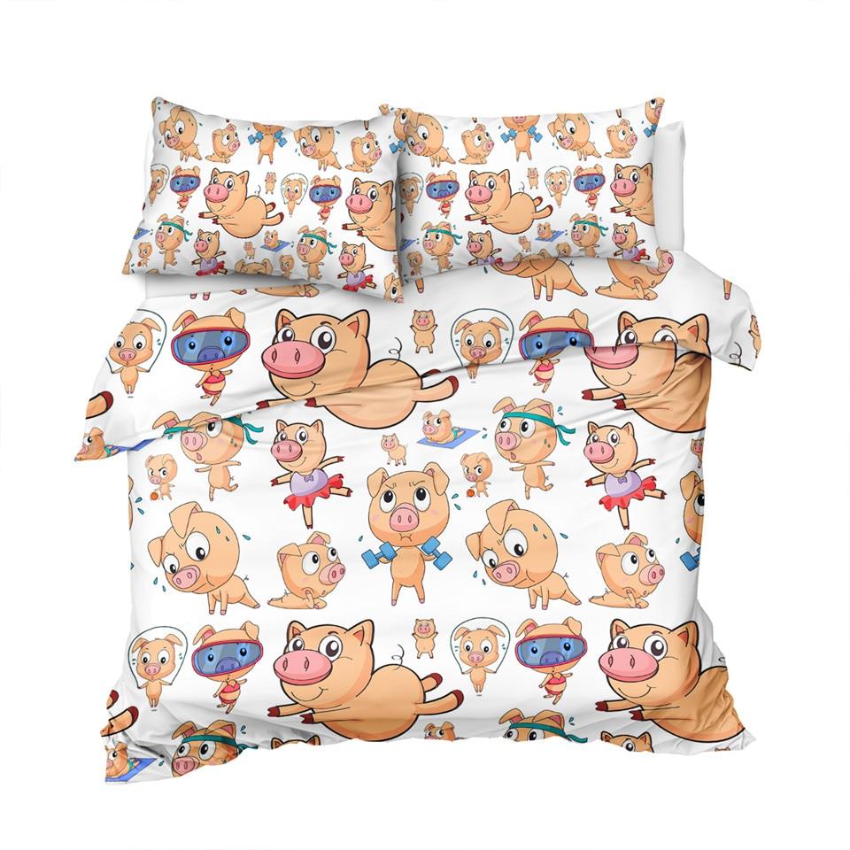 Cartoon Pig Comforter Set - Beddingify