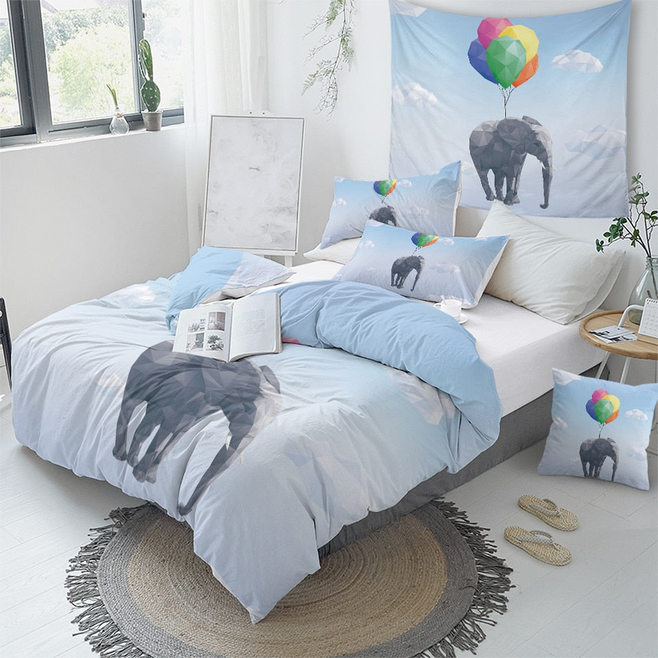 Flying Elephant Bedding Set - Beddingify