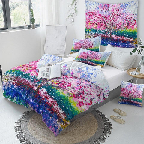 Image of Cherry Blossoms Comforter Set - Beddingify