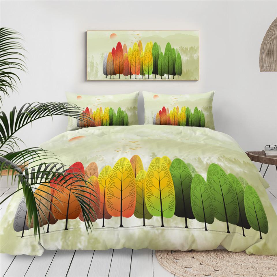 4 Season Trees Comforter Set - Beddingify
