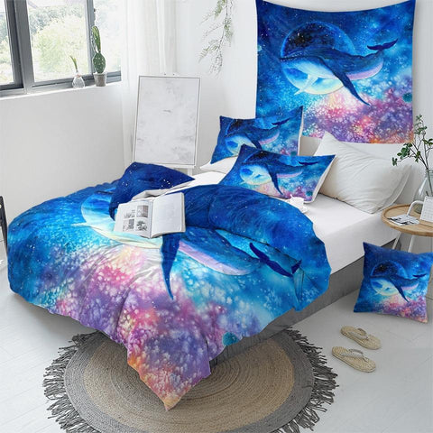 Image of Galaxy Whale Comforter Set - Beddingify