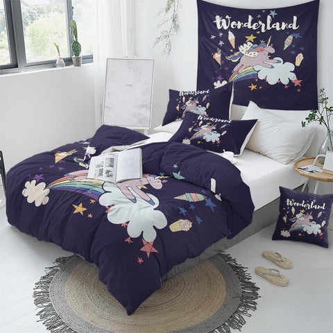 Image of Wonderland Unicorn Comforter Set - Beddingify