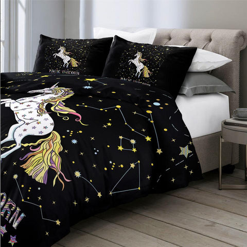 Image of Zodiac Magic Unicorn Comforter Set - Beddingify