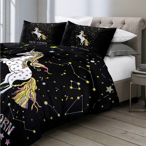 Image of Zodiac Magic Unicorn Bedding Set - Beddingify