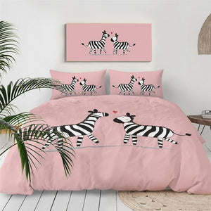 Pink Zebra Comforter Set - Beddingify