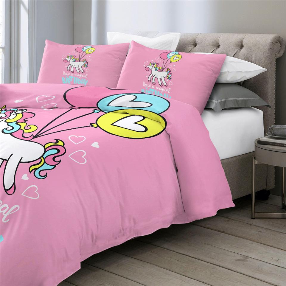 Balloons Unicorn Kids Comforter Set - Beddingify