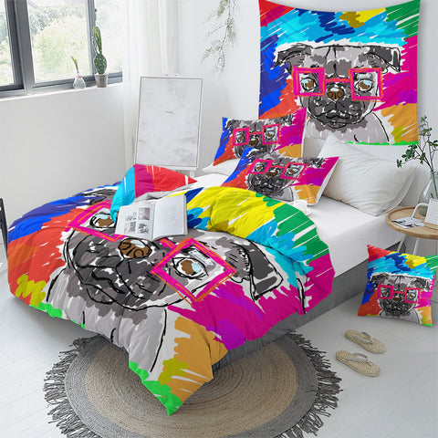 Image of Oil Painting Pug Bedding Set - Beddingify
