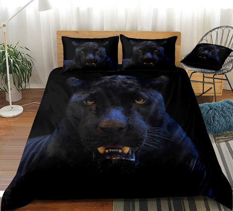 Image of Black Leopard Bedding Set - Beddingify