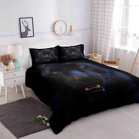 Image of Black Leopard Bedding Set - Beddingify