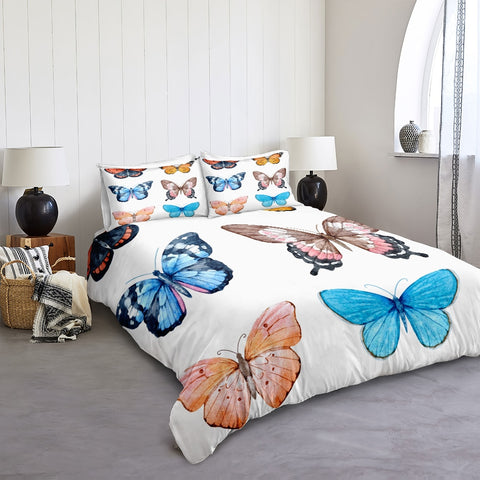 Image of Retro Butterflies Bedding Set - Beddingify