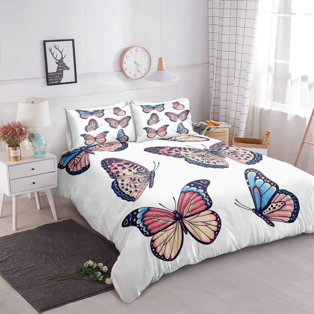 Vintage Butterflies Bedding Set - Beddingify